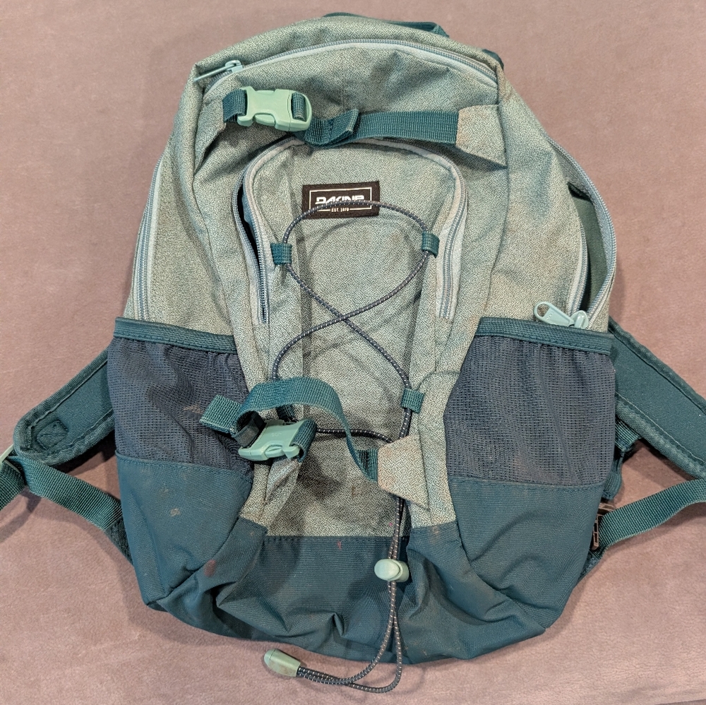 Dakine Teal and Dark Green Kids Backpacklifs